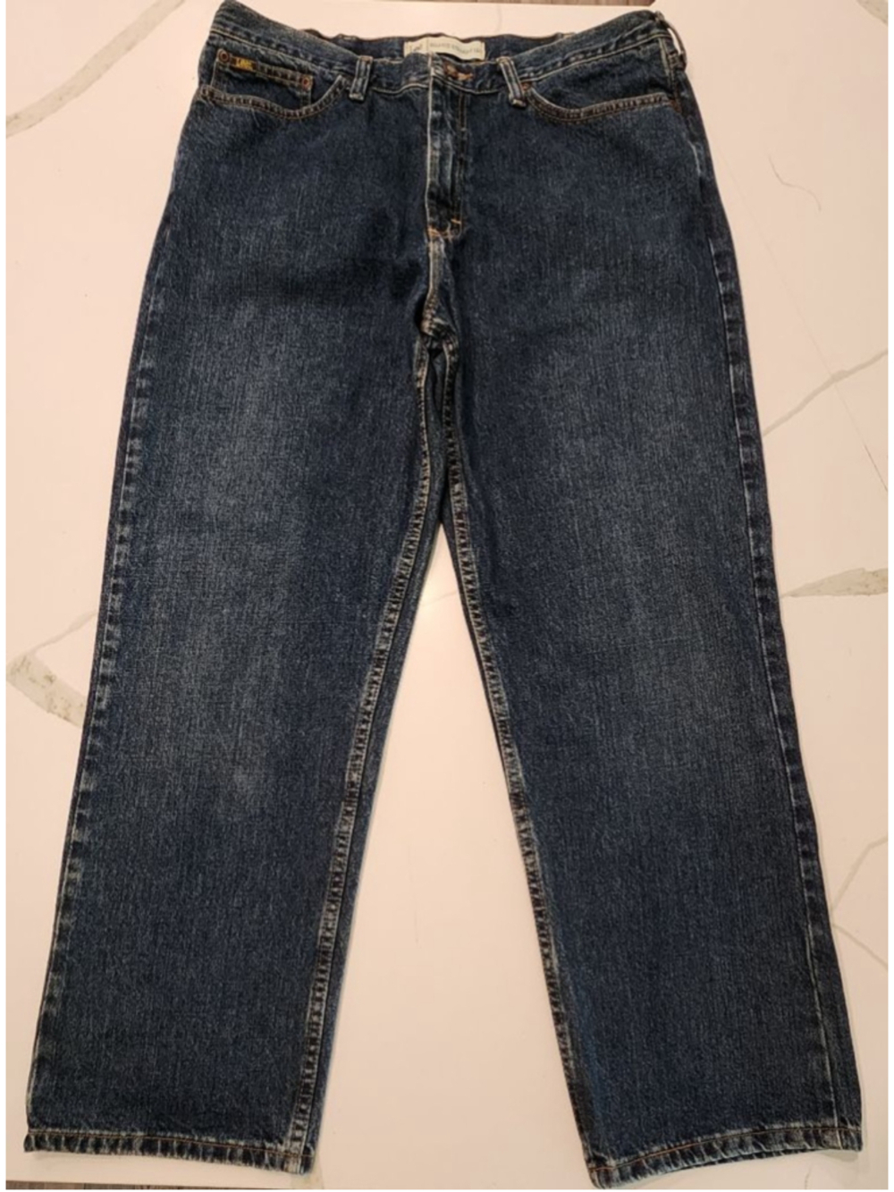 Lee Men's Relaxed Straight Leg Jeans Blue Denim 100% Cotton 36x30 Classic Fit